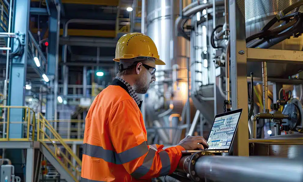 Spot, a yellow quadruped robot, equipped with an IR camera payload